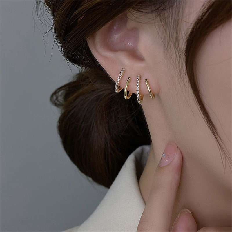 Brincos Cuff™ - Folheado a Ouro 18k + Frete Grátis