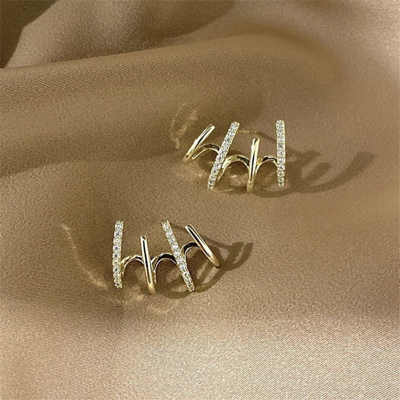 Brincos Cuff™ - Folheado a Ouro 18k + Frete Grátis