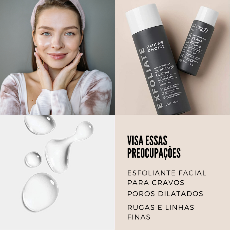 Paula's Choice® - Esfoliante Facial para Cravos, Poros dilatados, Rugas e Linhas finas
