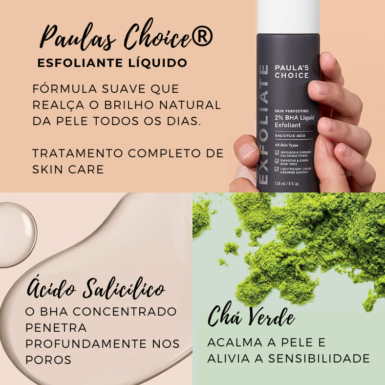 Paula's Choice® - Esfoliante Facial para Cravos, Poros dilatados, Rugas e Linhas finas